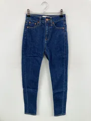 23区DENIM デニムパンツ 30 ネイビー フルレングス 無地 スキニー・タイト テーパード レギュラー リジッド・ワンウォッシュ