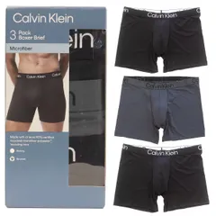 新品 カルバンクライン ロゴ ボクサーブリーフ 3枚組 ウエストバンド ストレッチ メンズ 下着 パンツ