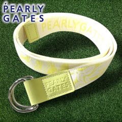 パーリーゲイツ ベルト レザー カラフルロゴ 立体ロゴ ホワイト - メルカリ
