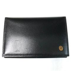 美品 Cartier カルティエ パシャ 名刺入れ カードケース 黒 ゴールド