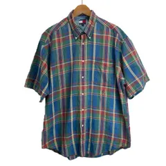【中古】　TOMMY HILFIGER　シャツ　半袖　チェック　古着　/1595