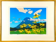 高塚省吾、【あの時の風のように】、希少な額装用画集画、新品高級額