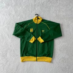 70s80s adidas グリーン ジャージ ラスタカラー トラックジャケット