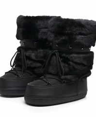 FRM Black Hightop puff boots +9cm ブーツ - メルカリ