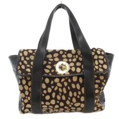 ケイトスペード KATE SPADE トートバッグ 総柄 ハラコレザー 茶 ブラウン /AE