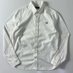 未使用級✨】フレッドペリー オックスフォード BDシャツ 長袖 白 M