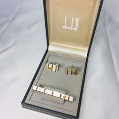 新品 dunhill ネクタイピン カフス セット ゴールド シルバー - メルカリ