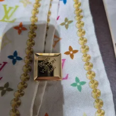 ルイヴィトン バンド スカーフ + ゴールド マフラー リング セット SET