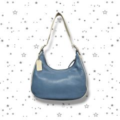 COACH 11422 レザー バケツ型 ショルダーバッグ 水色 ブルー - メルカリ