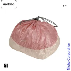[신제품] 아소비토 스터프 삭스 M 5L ABA-003 아웃도어 컴팩트 핸드폰 수납 가방 스태프 백 드로우 스트링 캠핑 드로우 스트링 백 바이컬러 경량 캠핑 장비 M 사이즈 5L
