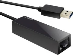 エレコム 有線LANアダプター USB3.0 USB-A 【Nintendo Switch 動作確認済】 USB→RJ45 変換アダプター ギガビット 【Windows 10S/10/8.1/7、Mac 10.15/10.14/10.13対応】 ブラック