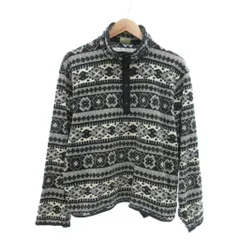 エルエルビーン L.L.BEAN フリースジャケット 総柄 ブラック ■YHS10 メンズ