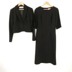 美品 TOKYO SOIR 東京ソワール FIGAROCLUB FORMAL フォーマルジャケット ワンピース 7 レーヨン他 セット 半袖 ミモレ丈 五分袖 レディース AD1817A34 