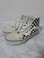 VANS スケートハイ チェック スニーカー 235 (신1235)