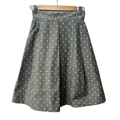 FOXEY NEW YORK(フォクシーニューヨーク) ロングスカート サイズ38 M レディース美品  - 28950 グレー×アイボリー ドット柄のサムネイル