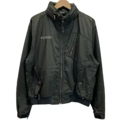 【中古】　Columbia　ナイロンジャンパー　アウター　千鳥格子　総柄　フード収納可能　フルジップ　ナイロン　ポリエステル　ブランドロゴ　刺しゅう　アウトドア　古着　/1151