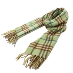 エトロ ETRO マフラー カシミヤ フリンジ チェック柄 緑 グリーン /AE ■WYのサムネイル