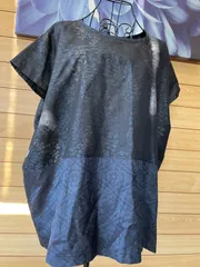 着物リメイク　大島紬　ベスト　ブラウス