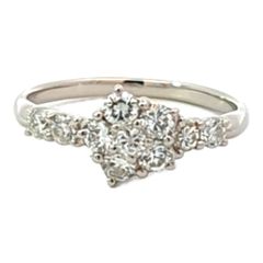 Pt900 アッシャーカット ダイヤモンドリング 0.19ct D0.31ct - メルカリ