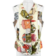 マルジェラ期 HERMES シルクベスト 雪柄 レア ヴィンテージ - メルカリ