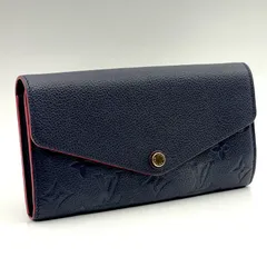 ルイヴィトン モノグラム アンプラント / ポルトフォイユ サラ / マリーヌルージュ ネイビー 紺 /  長財布 フラップ / M62125 CA2108