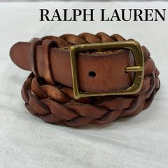 POLO RALPH LAUREN 真鍮POLOバックル レザーベルト34 - メルカリ