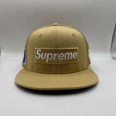 SUPREME シュプリーム レザー キャンプキャップ ボックスロゴ 茶色