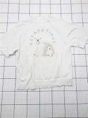 ◇ ⊂ ジェラートピケ GELATO PIQUE COOL SUMMER シロクマ柄半袖トップス レディース F ホワイト系 E  【1604140015765】