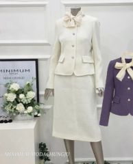 シェリエ ダブルブレストテーラードジャケット+キュロットのセット 
