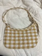 ザラ 黄色 チェック ショルダーバッグ トート