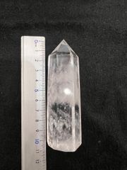 台座付き ブラジル産 水晶ポイント 約849g 天然石 原石 六角柱
