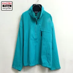 80s vintage LANDS' END ハーフジップ プルオーバー ナイロンジャケット メンズ 表記Lサイズ