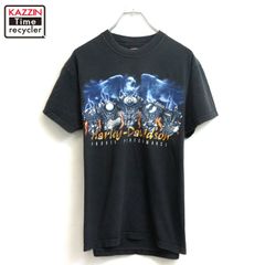 00s USA製 HARLEY DAVIDSON バイカー モーターサイクル 半袖Ｔシャツ メンズ 表記Mサイズ