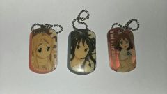 けいおん!!　秋山澪　平沢唯　メタリックプレート　キーチェーン　メイド喫茶 送料無料 けいおん 未使用 メタルプレートキーホルダー 平沢唯 秋山澪