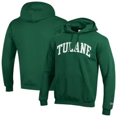 チャンピオン メンズ トップス Tシャツ フリース パーカー Mens Champion Green Tulane Green Wave Basic Arch Fleece Pullover Hoodie Nc2 Green グリーン