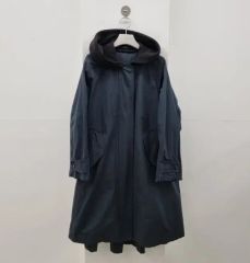 トゥモローランド ポリエステルコットンファイユ フーデッドダウン