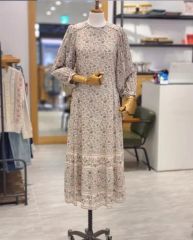 美品】Chesty チェスティ ジャガード刺繍パフスリーブワンピース