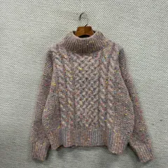 ヴィンテージ マルチCOLOR ケーブル編み ショート Tシャツ 100 M12529