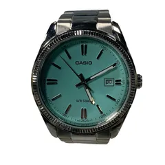 ♪4241 CASIO カシオ Collection STANDARD MTP-1302D-2A2JF ティファニーブルー 腕時計クォーツ 中古 美品のサムネイル