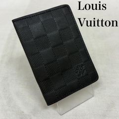 【中古良品】Louis Vuitton 名刺入れ ダミエアンフィニ ブラック 極美品】ルイヴィトン ダミエアンフィニ カードケース 黒 ブラック