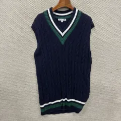 UNIQLO JW Kinloch Anderson(キンロックアンダーソン) Vネック ケーブル編み ロング ニット ベスト S A06194