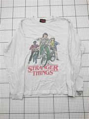 ◇ Θ 스트레인저 싱스 Stranger Things 긴팔 T 셔츠 화이트 계 남성 E [1604030028585]