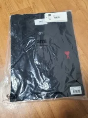 アミ ハート ロゴ ブラック ポロ XL 新品