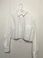 極美品 24SS ジャーナルスタンダード ショート丈 クロップドシャツ 