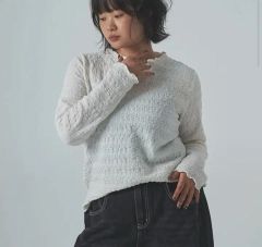長袖 ブラウス Vネック 総柄 ウエストシャーリング S - メルカリ