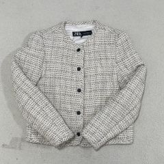 新品未使用ZARA ライトブルー スパンコール ラメ テーラードジャケット 