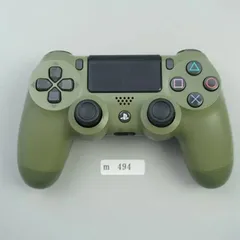【ｍ494rr】 PS4 DUALSHOCK4 コントローラー  モスグリーン TMRスティック 交換済み