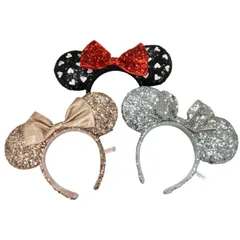 186001 Disney ディズニー ミニーマウス スパンコール カチューシャ 3点まとめ売り