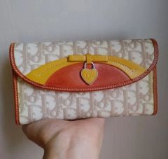 人気✨クリスチャンディオール ハート ロマンティック 長財布 PVC