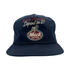 【キャップ/帽子】80-90s  USA製 Mack Trucks（マック・トラック） ビンテージ トラッカーキャップ アドバタイジング ネイビー 紺 ホワイト 白 レッド 赤 ライトブルー 水色 US製 アメリカ製 Made in USA